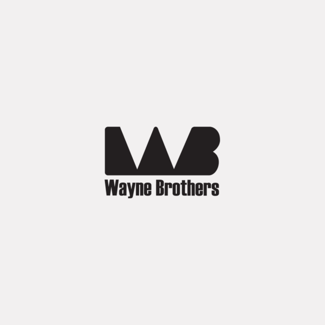 Black WB monogram above bold text 