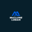 Blue ML symbol over white McCLUNG LOGAN text on dark.