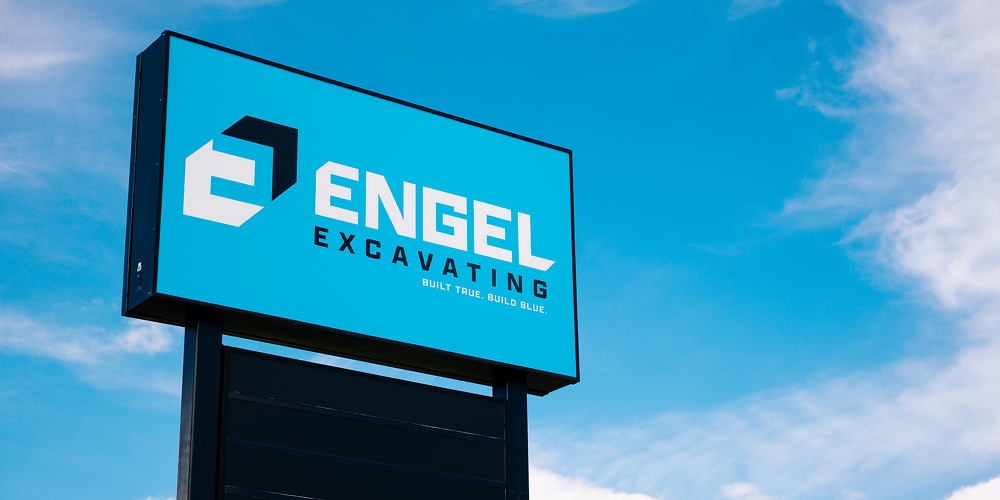 Engel Excavating business sign