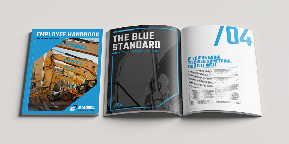 Engel Excavating branded employee handbook