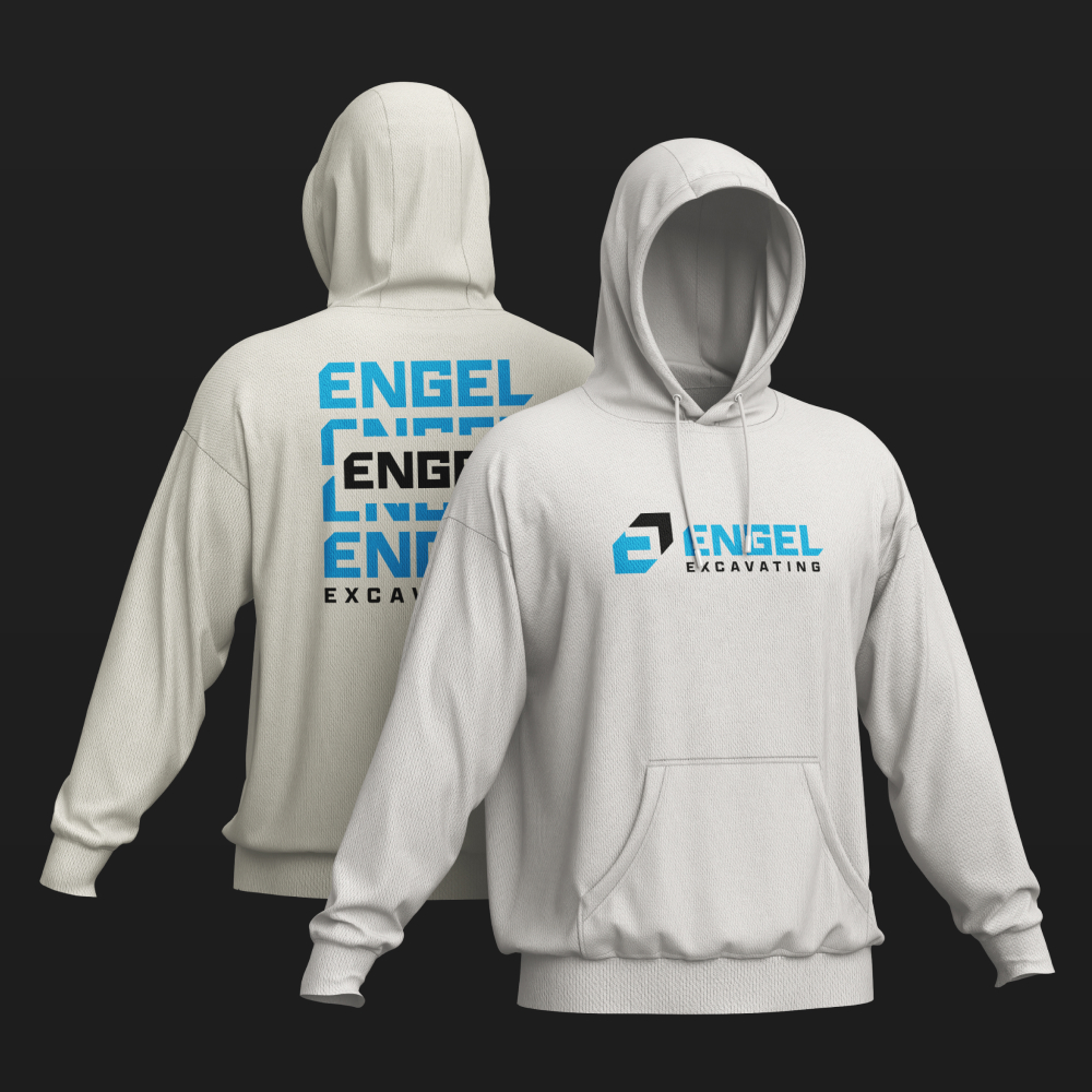 Engel excavating branded hoodie